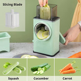 Multi-Function Vegetable Cutter & Slicer with Stainless Steel Blades – Manual Vegetable Chopper