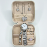 Elegant Heart & Stone 5-Piece Women’s Jewelry Gift Set ~ Imported